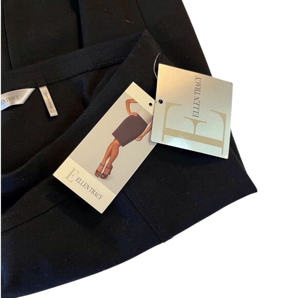 ELLEN TRACY PENCIL SKIRT SIZE XSMALL BLACK JERSEY KNIT PULL ON STRETCH NWT $59 - Picture 6 of 10
